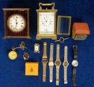 Collectables, Watches and Clocks, a collection of 10 pieces to include Jay's of Oxford Street London