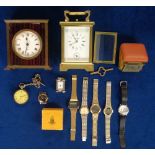 Collectables, Watches and Clocks, a collection of 10 pieces to include Jay's of Oxford Street London