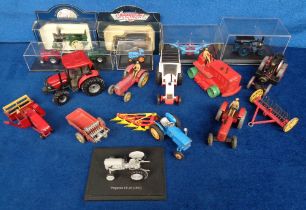 Model Farm Vehicles, a selection of mixed age boxed and unboxed vehicles. Unboxed include Dinky