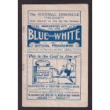 Football programme, Manchester City, a triple match home issue covering games played on 25, 26 &