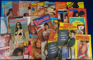 Glamour magazines, a collection of 30+ pocket size adult magazines, various titles including