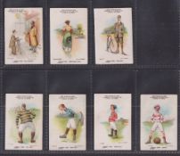 Cigarette cards, Clarke's, Sporting Terms, 7 cards, Cycling Terms (3) & Football Terms (4) (gd)