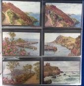 Postcards, an album of approx. 285 A.R. Quinton cards published by J. Salmon featuring Devon scenes,