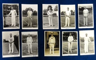 Tennis postcards, male players, 10 photographic cards all by Trim of Wimbledon, Tuckey (3