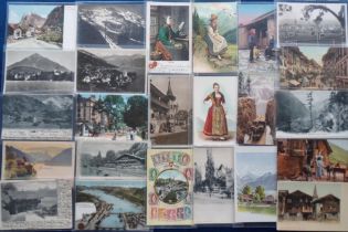 Postcards, Switzerland, a good mixed age Swiss selection of approx. 160 cards inc. good