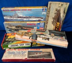 Model Kits, 13 unused boxed kits to include Hasegawa Japanese Navy Aircraft Battleship ISE, Revell