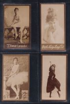 Cigarette cards, USA, 4 photographic Actress cards XL sized, Gail & Ax (2), Navy Tobacco & Bob