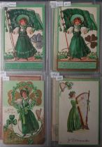 Postcards, an album containing 215+ cards USA celebration days, St. Patrick's Day, Independence