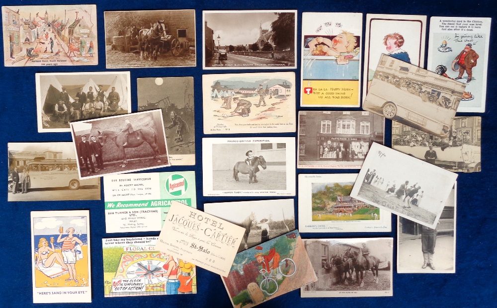 Postcards, a mixed subject selection of 650+ cards to include shire horses, comic, charabancs, - Image 2 of 4