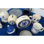 Football collectables, Chelsea FC a large quantity of approx. 50 glass & china collectables,