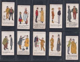 Cigarette cards, F J Smith, Phil May Sketches (Grey backs) part set 45/50 missing numbers 6, 15, 39,