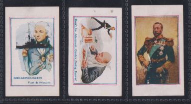 Cigarette cards, Army Pictures Cartoons etc, 3 cards from 3 different issuers, Outhwaites -