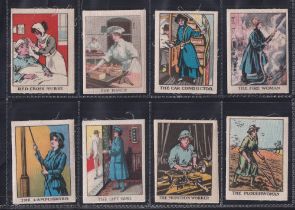 Trade silks, The Happy Home, Women on War Work, 'M' size (set, 12 silks) (vg)