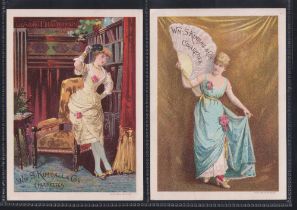 Cigarette cards, USA, Kimball, Girls or Couples, set 10 cards, non insert issue 152 x 108mm plain