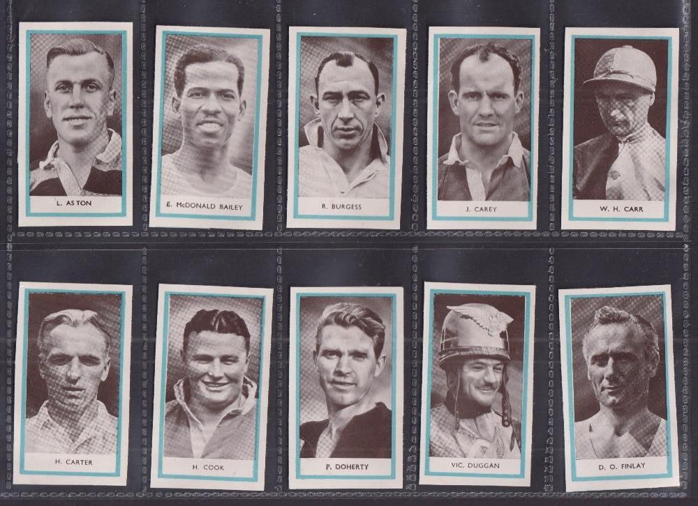 Cigarette cards, Phillips, All Sports 1st Series, paper Sports packet issue, all cut to size, - Bild 2 aus 5