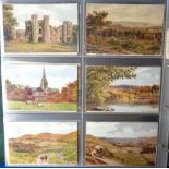 Postcards, an album of approx. 350 A.R. Quinton cards published by J. Salmon featuring UK scenes