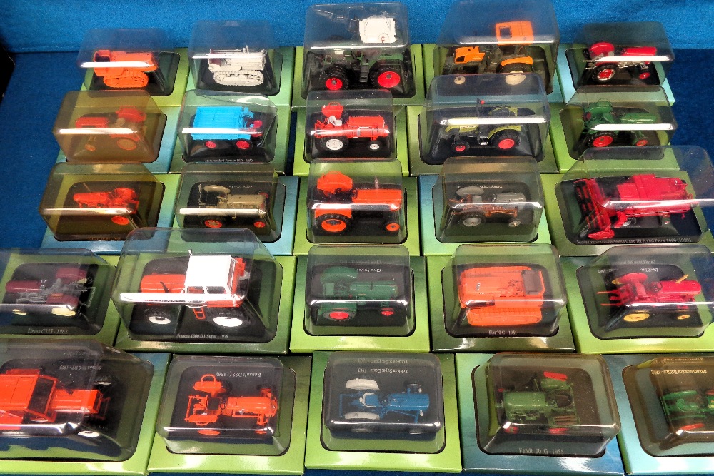Model Farm Vehicles, a selection of 43 boxed Hachette Partworks farm vehicles to include Case IH