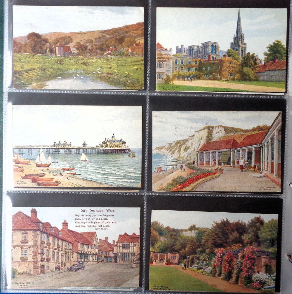 Postcards, an album of approx. 350 A.R. Quinton cards published by J. Salmon featuring UK scenes - Image 2 of 3