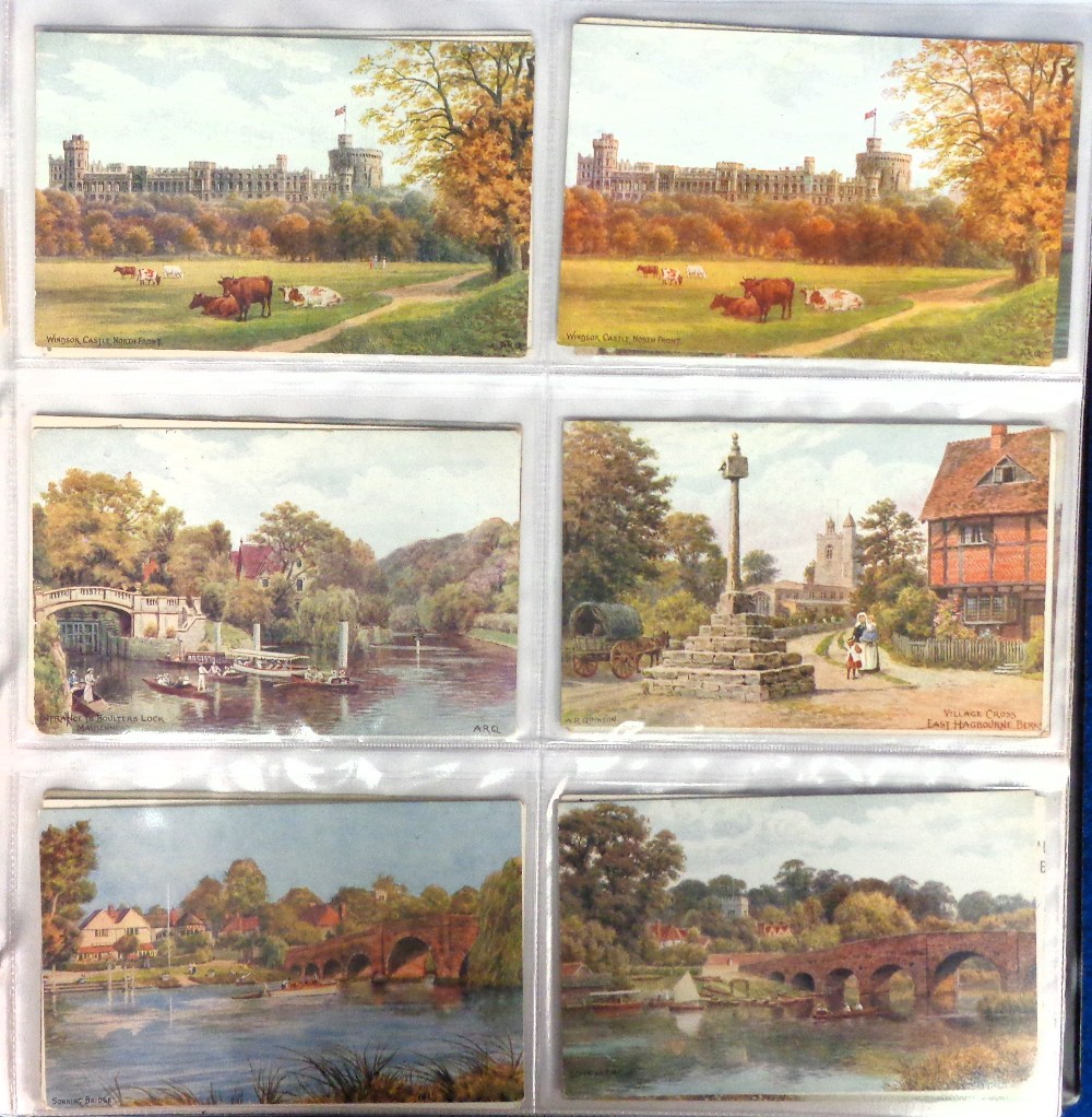 Postcards, an album of approx. 300 A.R. Quinton cards published by J. Salmon featuring UK scenes - Image 3 of 3