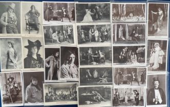 Postcards, Theatre, a selection of approx. 112 RPs and printed cards of Edwardian play scenes