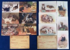 Postcards, Tucks, 6 sets of B. Cobbe Tuck's Oilettes to include Catland (Series I, II and IV),