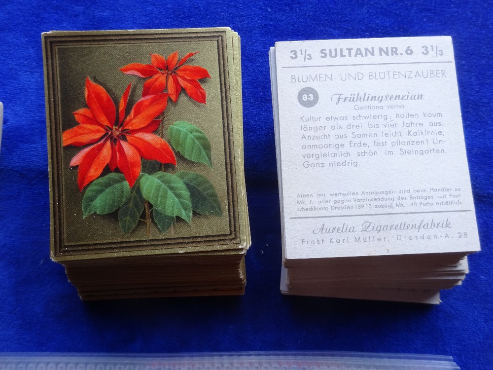 Cigarette cards, Germany, 4 sets, Aurelia Sultan Blumen (flowers, 20 cards mixed back printings), - Image 2 of 4