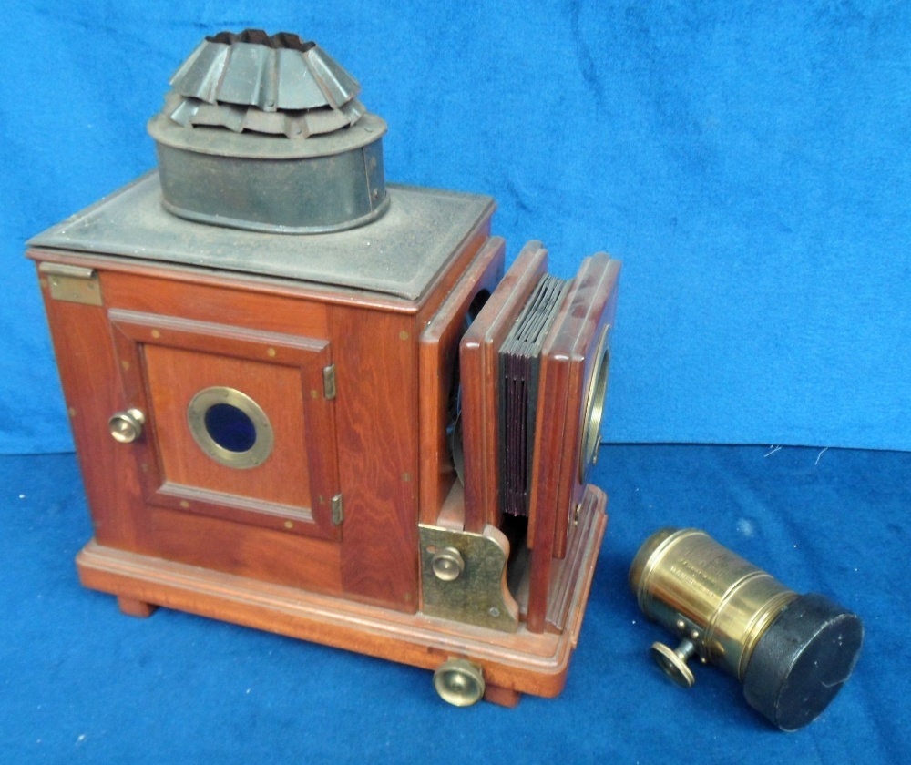 Collectables, a Victorian brass and mahogany magic lantern by J.T. Chapman Photographic Chemist of - Image 2 of 4