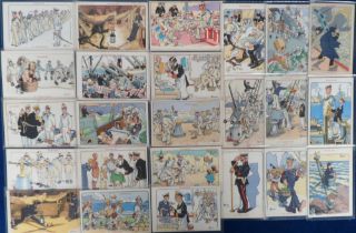 Postcards, Military, a collection of 110 cards to comprise 35 Gervaise signed cards together with