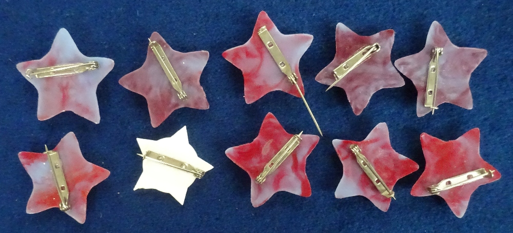 Trade issue, Football, Star Badges, a collection of 10 plastic star badges with player pictures - Image 4 of 4