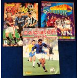 Trade card sticker albums, Football, 3 completed Panini Albums, all Italian League, Calciatori