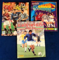 Trade card sticker albums, Football, 3 completed Panini Albums, all Italian League, Calciatori