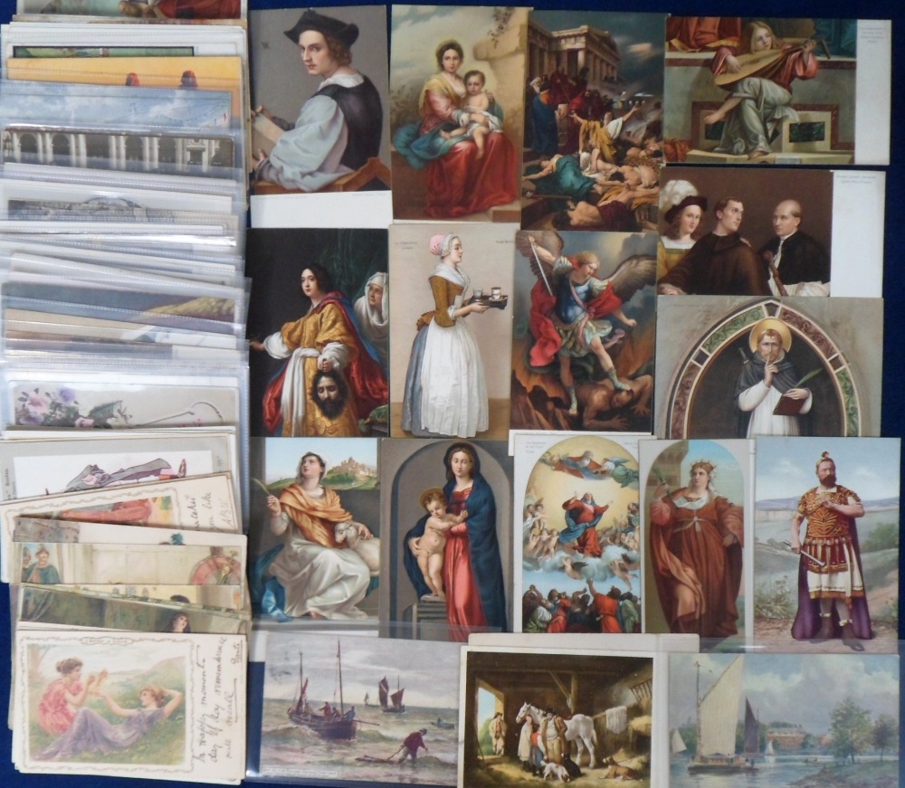 Postcards, a collection of 194 various cards to include Art (118) Literary (36) and Mizpah (40) (gen