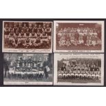 Football postcards, 4 Team Group postcards, Aston Villa, 1925/26, (RP), Stoke (printed) early 1900'