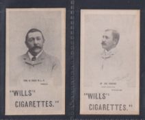 Cigarette cards, Wills, South African Personalities (Collotype), two cards, Hon. W. Ross, M.L.A.,