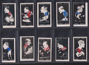 Trade cards, Barratt's, Football Stars (Hand-coloured), ten cards, J. Gibson & T. Smart both Aston