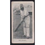 Cigarette card, D. & J, MacDonald, Cricketers, type card, W. G. Grace (light scratch to face,