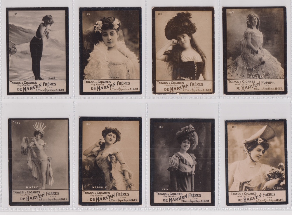 Cigarette cards, Algeria, De Harven Freres, Photo Series 2, Actresses, 'M' size, numbered, 38