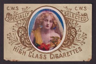 Cigarette card, CWS, Beauties, 'X' size, type card, ref. H722, picture no 1 (edge damage, fair/