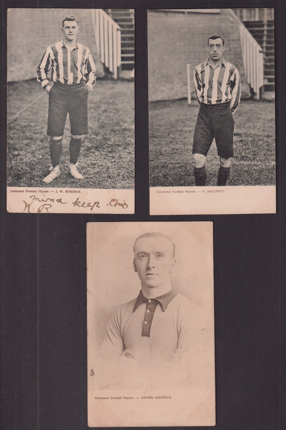 Football postcards, five printed cards, all published by Tuck, New Brompton Team Group 1902/03, - Image 2 of 2