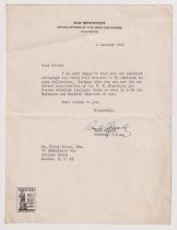 Autograph, Military, Carl Spaatz DSC, ADSM, (1891-1974) Chief Of Staff United States Air Force a