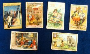 Trade cards, Liebig, six Italian edition sets, Carnival Serenades S549, Royal Castles of Bavaria