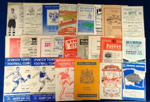 Football programmes, Hull City Aways, 1954/55, 23 programmes inc. Liverpool, Rotherham, Leeds,