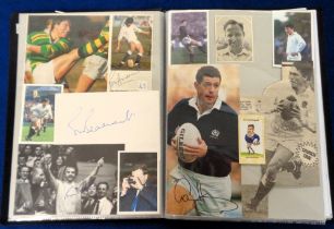 Sports autographs, a folder containing a number of original Sport signatures from various Sports
