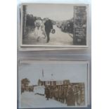 Postcards, Yorkshire, a collection, in modern album, of approx. 213 cards, with many RPs inc. Toll