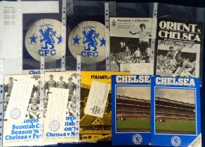 Football programmes & tickets, Chelsea FC, Anglo Scottish Cup, 9 programmes, 5 with tickets, Homes v