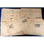 Football newspapers, Sunday Express, a complete set of 36 editions of the 'Sport' section of the