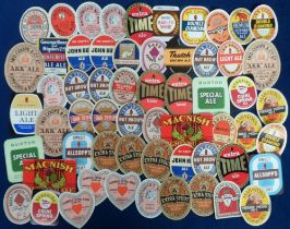 Beer labels, a mixed selection of approx. 80 labels (duplication) , various shapes, sizes and