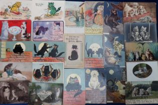 Postcards, Cats, a collection of 120+ cat cards to include comic, Inter-Art Co., Reg Carter, F.G.