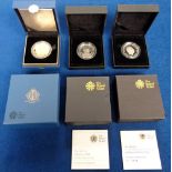 Collectables, The Royal Mint Proof Coins, to comprise boxed £5 2008 Piedfort silver coin with