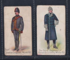 Cigarette cards, Star of the World Colonial Troops, 2 type cards, Royal Canadian Dragoons Winter Kit